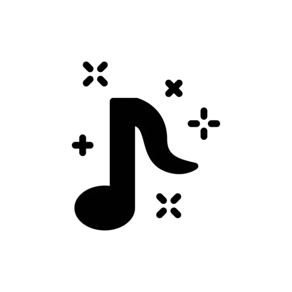 Gambar Vektor Melodi Pada Background Premium Kualitas Simbol Glyphs Untuk - Stok Vektor