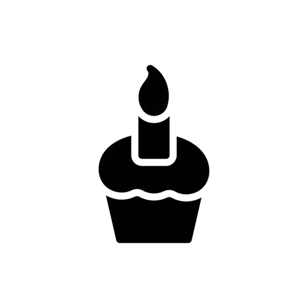 Cupcake Vector Illustration Transparent Background Premium Quality Symbols Glyphs Icon — Stock Vector