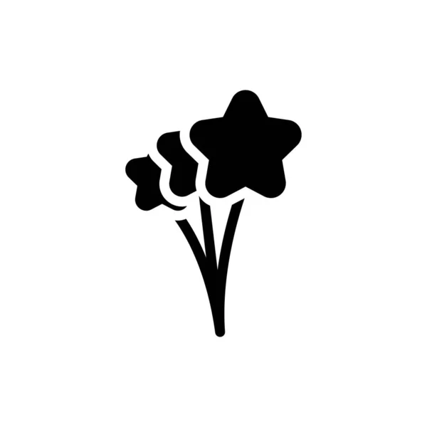 Квітка Векторна Ілюстрація Прозорому Фоні Символи Якості Премій Піктограма Гліфів — стоковий вектор