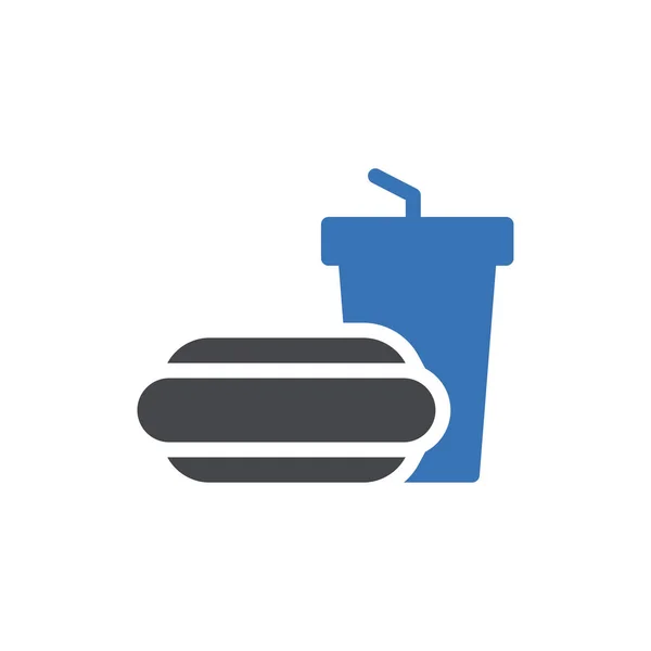 Burger Vector Illustration Transparent Background Premium Quality Symbols Glyphs Icon — Stock Vector