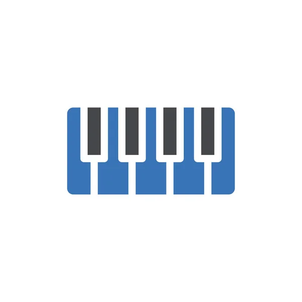 Zongora Vektor Illusztráció Átlátszó Háttérrel Prémium Minőségű Szimbólumok Glifák Ikon — Stock Vector