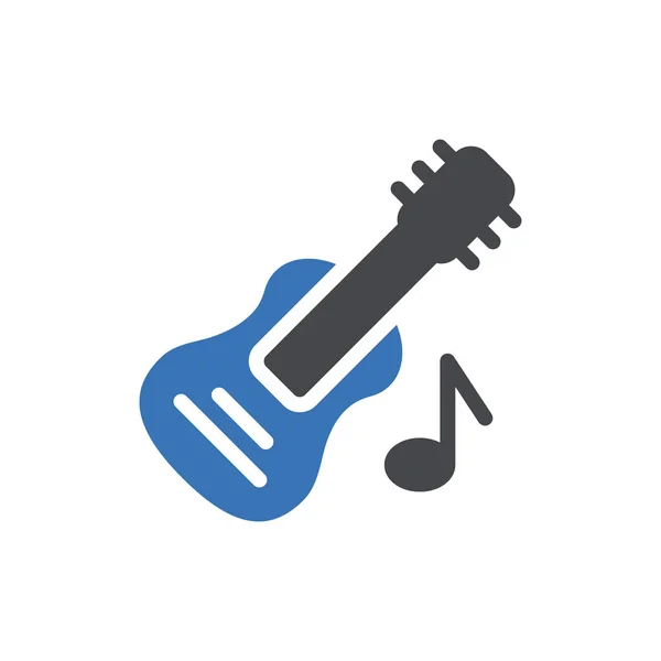 Illustration Vectorielle Guitare Sur Fond Transparent Symboles Qualité Premium Icône — Image vectorielle