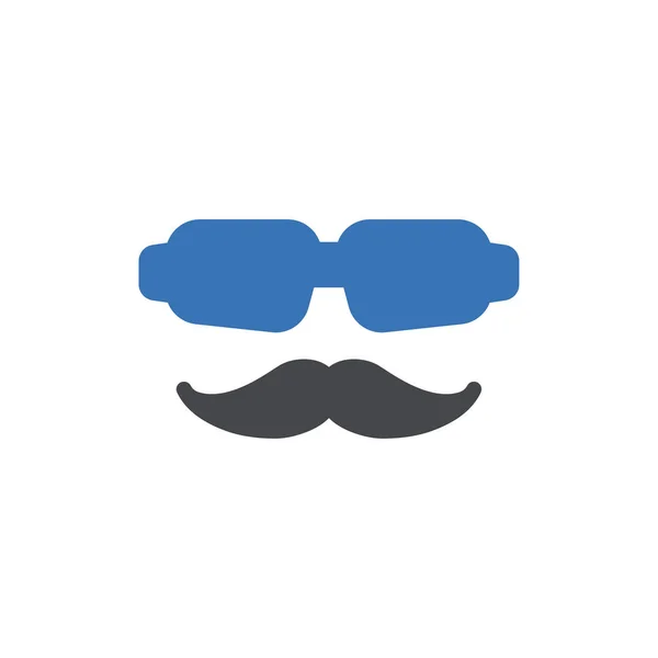 Mustache Vector Illustration Transparent Background Premium Quality Symbols Glyphs Icon — Stock Vector