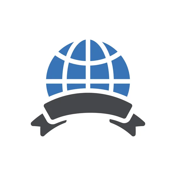 Welt Vektor Illustration Auf Transparentem Hintergrund Symbole Premium Qualität Glyphen — Stockvektor