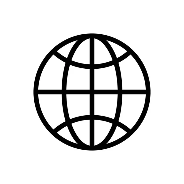 Wereldwijde Vector Illustratie Een Transparante Achtergrond Premium Kwaliteit Symbolen Dunne — Stockvector
