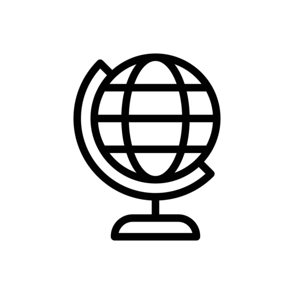 Globe Vector Illustratie Een Transparante Achtergrond Premium Kwaliteit Symbolen Dunne — Stockvector