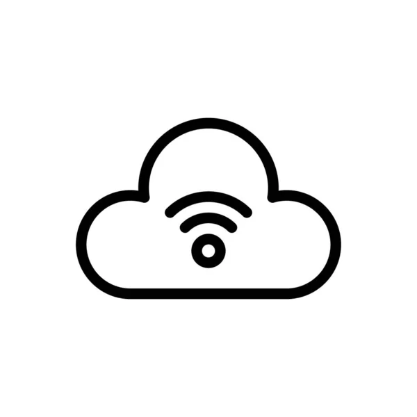 透明背景の雲ベクトル図 プレミアム品質記号コンセプトとグラフィックデザインのための細い線のアイコン — ストックベクタ