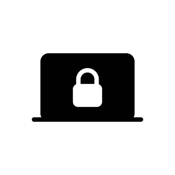 Laptop Lock Vector Illustration Transparent Background Ícone Qualidade Premium Syms — Vetor de Stock