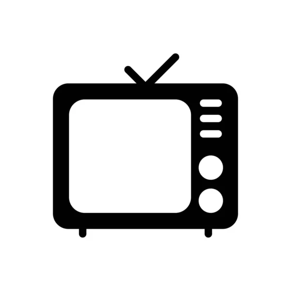 Ilustración Vectores Televisión Sobre Fondo Transparente Símbolos Calidad Premium Glifos — Vector de stock