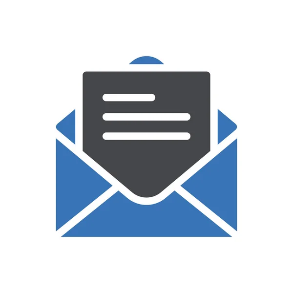 Ilustração Vetorial Mail Fundo Transparente Símbolos Qualidade Premium Ícone Glyphs — Vetor de Stock