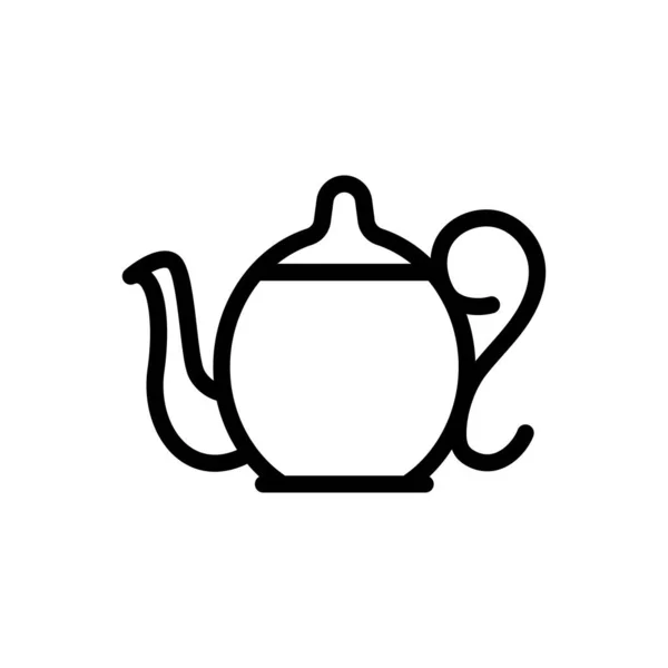 Чайник Векторні Ілюстрації Прозорому Фоні Символи Якості Премій Піктограма Тонкої — стоковий вектор