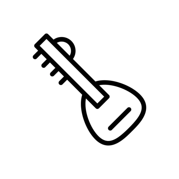 Illustration Vectorielle Guitare Sur Fond Transparent Symboles Qualité Premium Icône — Image vectorielle