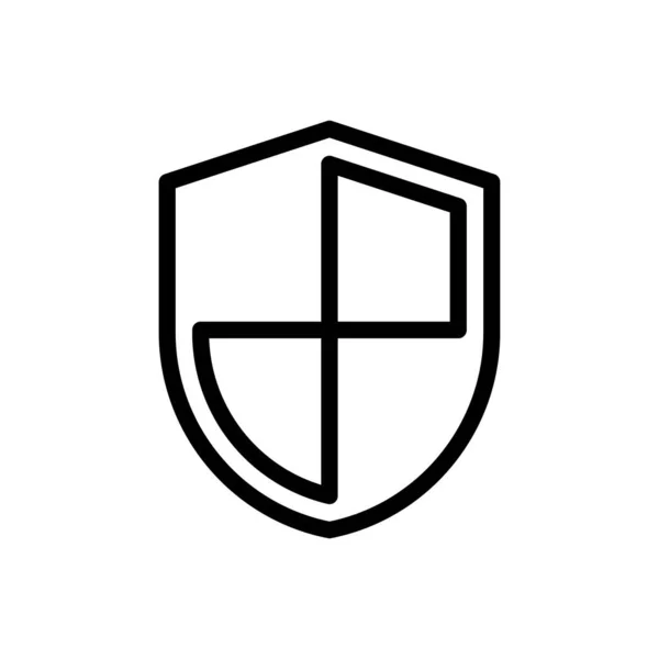 Изображение Вектора Щита Прозрачном Фоне Символы Высокого Качества Тонкая Линия — стоковый вектор