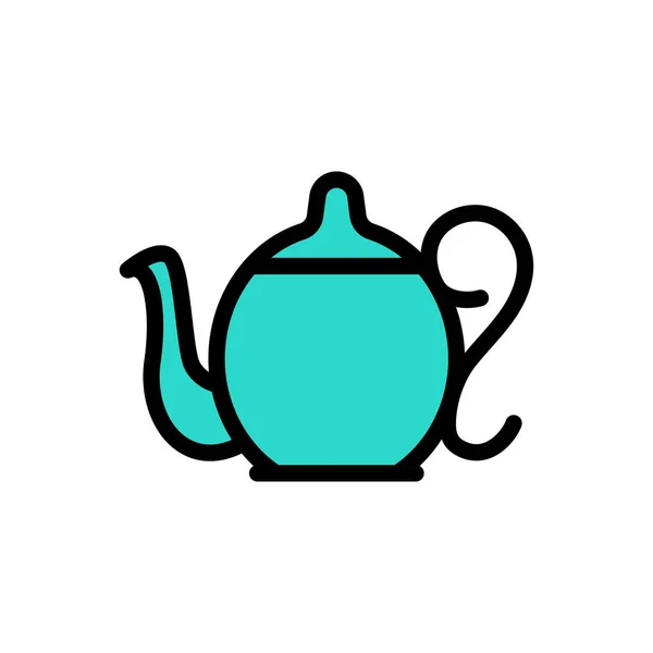 Şeffaf Bir Arkaplan Üzerinde Çaydanlık Vektör Çizimi Konsept Grafik Tasarımı — Stok Vektör