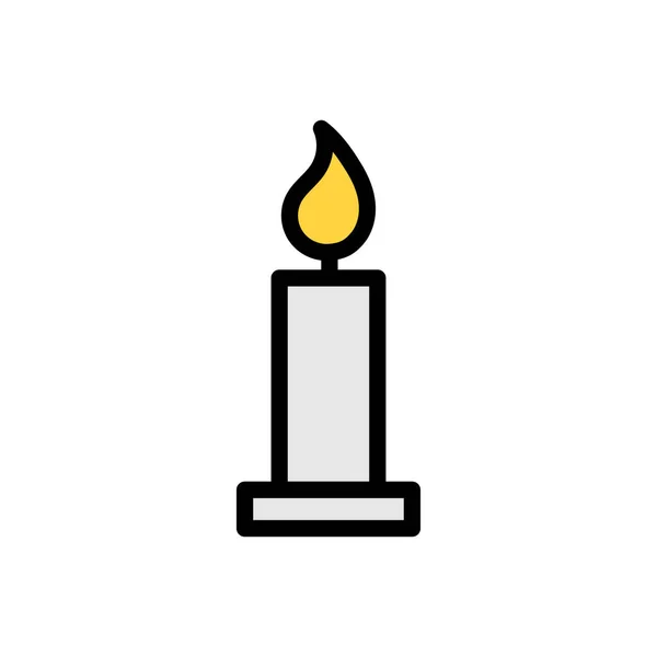 Candle Vector Illustration Transparent Background Premium Quality Symbols Stroke Icon — Stock Vector