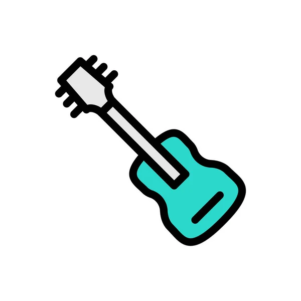 Ilustración Vectores Guitarra Sobre Fondo Transparente Símbolos Calidad Premium Icono — Vector de stock