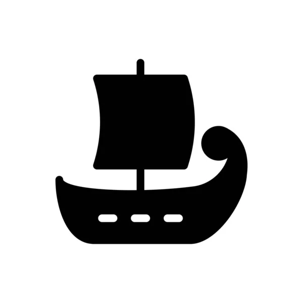 Boot Vector Illustratie Een Transparante Achtergrond Premium Kwaliteit Symbolen Glyphs — Stockvector