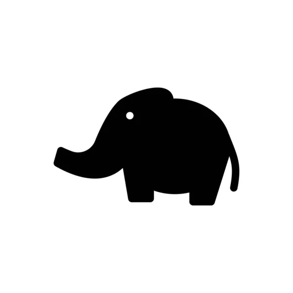 Ilustração Vetor Elefante Fundo Transparente Símbolos Qualidade Premium Ícone Glifos — Vetor de Stock