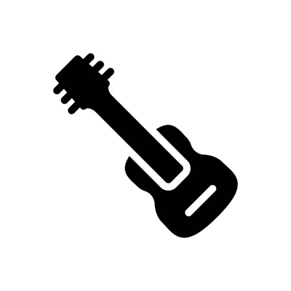 Ilustração Vetor Guitarra Fundo Transparente Símbolos Qualidade Premium Ícone Glyphs — Vetor de Stock