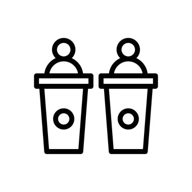 Saydam bir arkaplan üzerinde konuşma vektörü çizimi. Premium kalite sembolleri. Konsept ve grafik tasarım için ince çizgi simgesi.