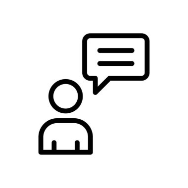 Şeffaf bir arkaplan üzerinde siyasetçi vektör çizimi. Konsept ve grafik tasarım için ince çizgi simgesi.. 