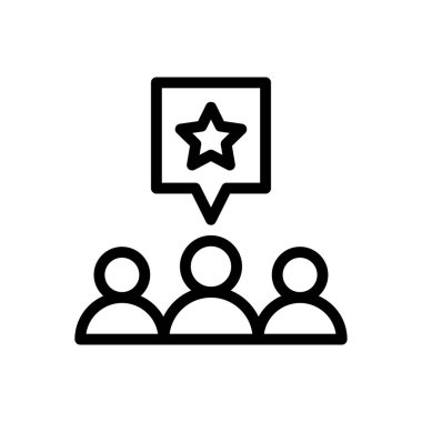 Saydam bir arkaplan üzerinde demokrasi vektör illüstrasyonu. Konsept ve grafik tasarım için ince çizgi simgesi..