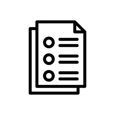 Şeffaf bir arkaplan üzerinde dosya vektör illüstrasyonu. Konsept ve grafik tasarımı için ince çizgi simgesi..