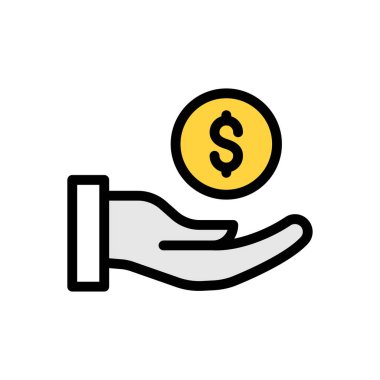 Saydam bir arkaplan üzerinde dolar vektör illüstrasyonu. Konsept ve grafik tasarımı için birinci sınıf kalite simgeler.. 