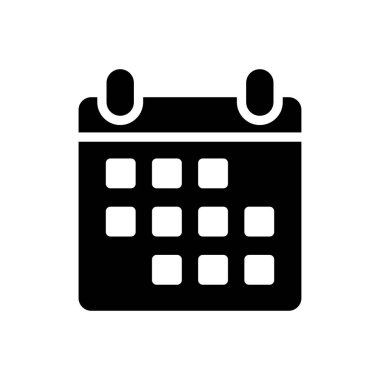 Şeffaf bir arkaplan üzerinde takvim vektör illüstrasyonu. Konsept ve grafik tasarım için mükemmel kalite sembolleri.. 