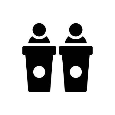 Şeffaf bir arkaplan üzerinde konuşma vektörü çizimi. Konsept ve grafik tasarım için mükemmel kalite sembolleri..