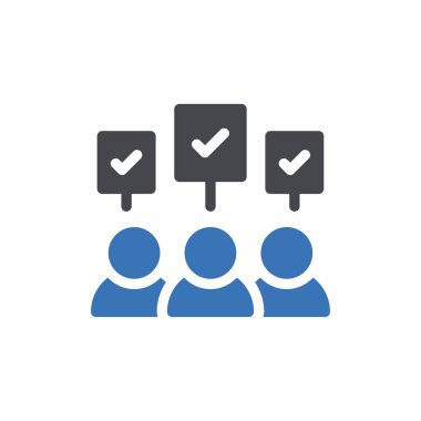 Şeffaf bir arkaplan üzerinde demokrasi vektör illüstrasyonu. Konsept ve grafik tasarım simgeleri için kaliteli semboller..