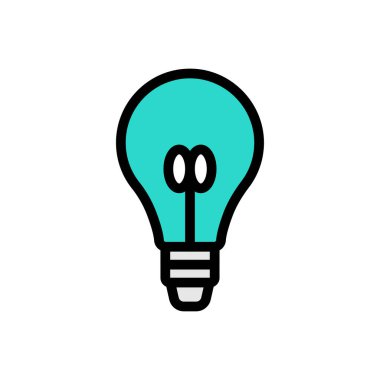 Şeffaf bir arkaplan üzerinde ampul vektör illüstrasyonu. Konsept ve grafik tasarımı için prim kalite simgeleri..