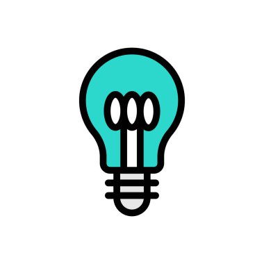 Şeffaf bir arkaplan üzerinde ampul vektör illüstrasyonu. Konsept ve grafik tasarımı için premimium kalite simgeleri..