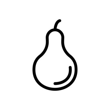 Şeffaf arkaplan üzerinde armut vektör çizimi. Premium kalite semboller. Konsept ve grafik tasarım için ince çizgi simgesi.