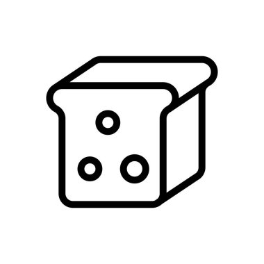 Şeffaf bir arkaplanda ekmek vektör çizimi. Konsept ve grafik tasarım için ince çizgi simgesi..