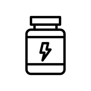 Şeffaf bir arkaplan üzerinde protein vektör çizimi. Premium kalite sembolleri. Konsept ve grafik tasarım için ince çizgi simgesi.