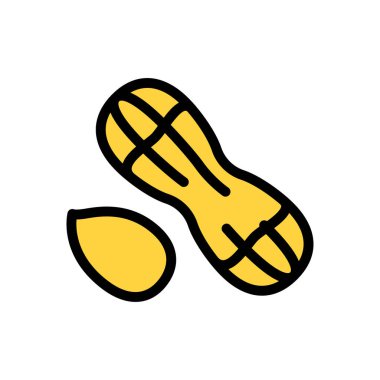 şeffaf bir arkaplan üzerinde fıstık vektörü çizimi. Konsept ve grafik tasarım için mükemmel kalite simgeleri..