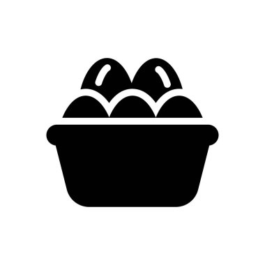 Saydam bir arkaplan üzerinde yumurta tepsisi vektör çizimi. Konsept ve grafik tasarımı için özel kalite semboller..