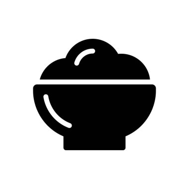 Şeffaf bir arkaplan üzerinde kase vektör çizimi. Konsept ve grafik tasarım simgeleri için kaliteli semboller..