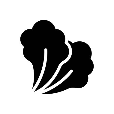 Saydam bir arkaplanda salata vektör illüstrasyonu. Konsept ve grafik tasarım için özel kalite semboller..