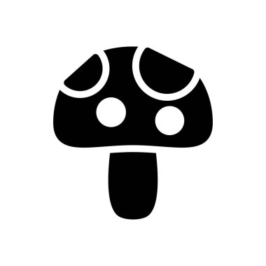 Saydam bir arkaplan üzerinde mantar vektör illüstrasyonu. Konsept ve grafik tasarımı için özel kalite semboller.. 