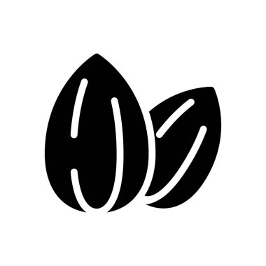 Şeffaf bir arkaplan üzerinde badem vektör illüstrasyonu. Konsept ve grafik tasarımı için mükemmel kalite semboller..