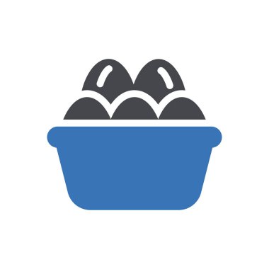 Saydam bir arkaplan üzerinde yumurta tepsisi vektör çizimi. Konsept ve grafik tasarımı için özel kalite semboller..