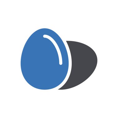 Saydam bir arkaplanda yumurta vektör çizimi. Konsept ve grafik tasarım simgeleri..