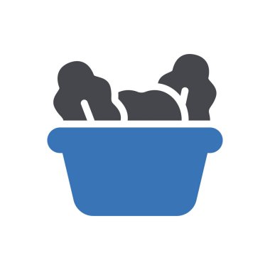 Şeffaf bir arkaplan üzerinde sebze sepeti vektör çizimi. Konsept ve grafik tasarımı için özel kalite semboller..