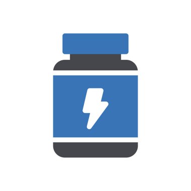 Şeffaf bir arkaplan üzerinde enerji içeceği vektör çizimi. Konsept ve grafik tasarımı için özel kalite semboller.. 