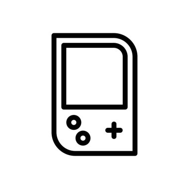 Saydam bir arkaplan üzerinde video oyunu vektör illüstrasyonu. Konsept ve grafik tasarım için ince çizgi simgesi..