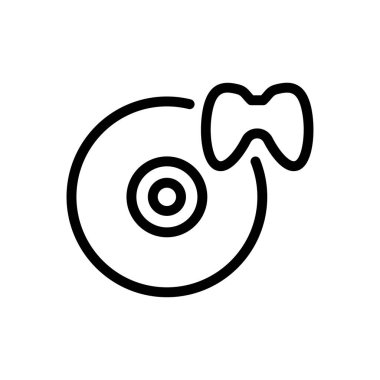 Saydam bir arkaplan üzerinde CD oyun vektör çizimi. Konsept ve grafik tasarım için ince çizgi simgesi.. 