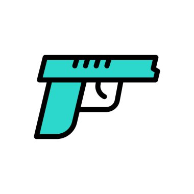 Şeffaf bir arkaplan üzerinde silah vektör çizimi. Konsept ve grafik tasarım için birinci sınıf kalite simgeler..