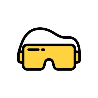 Şeffaf bir arkaplan üzerinde VR vektör illüstrasyonu. Konsept ve grafik tasarımı için premium kalite simgeleri.. 